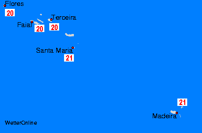 Azory/Madera: pon., 20.05.